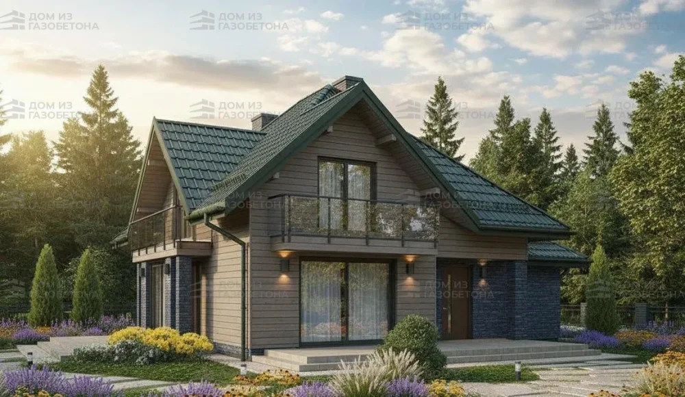 Проект Двухэтажный дом 13 на 12, 211 м2