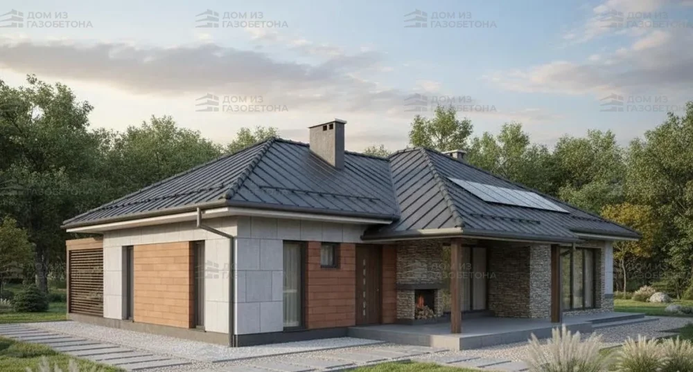 Проект Одноэтажный дом 14 на 17, 154 м2