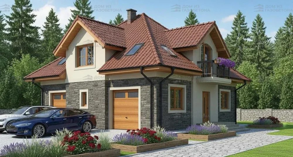 Проект Двухэтажный дом 17 на 12, 211 м2