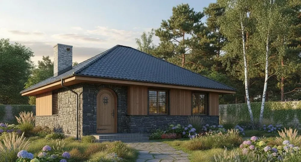 Проект Одноэтажный дом 11 на 13, 77 м2