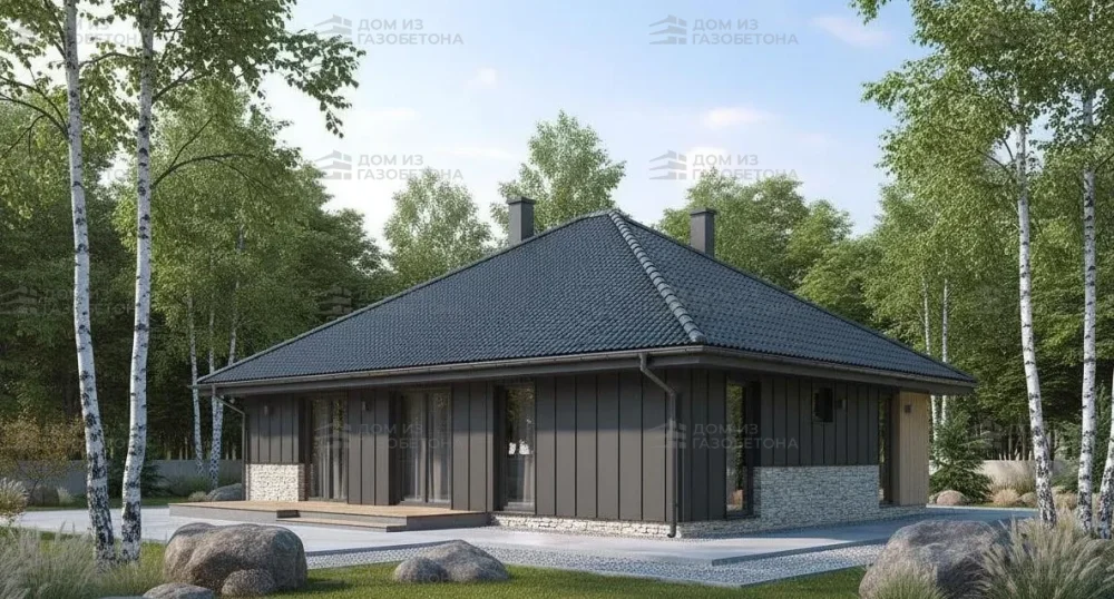 Проект Одноэтажный дом 14 на 13, 88 м2