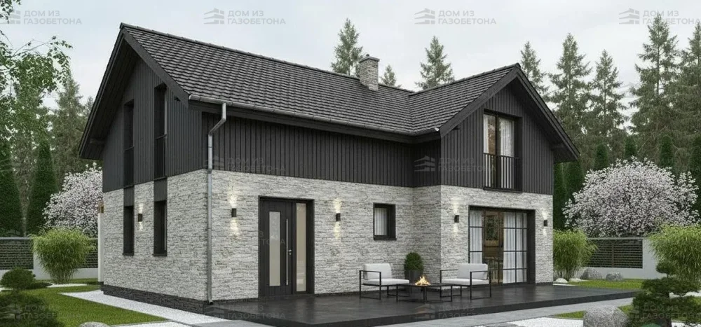 Проект Одноэтажный дом 15 на 9, 94 м2