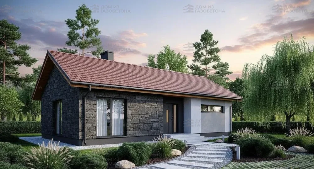 Проект Одноэтажный дом 13 на 10, 97 м2