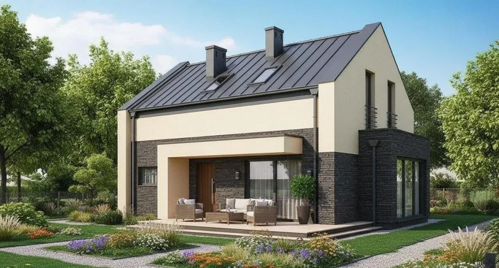 Проект Двухэтажный дом 11 на 8, 104 м2