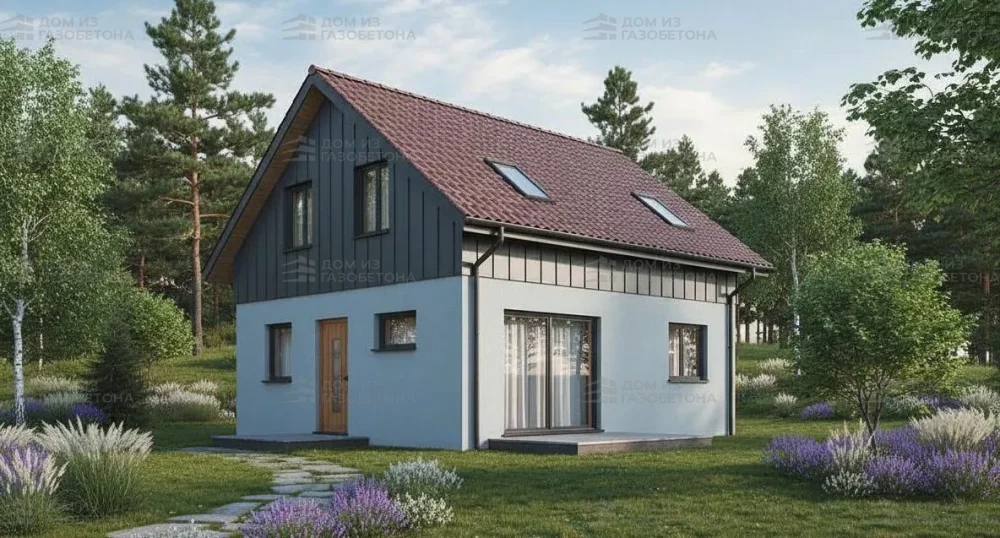 Проект Двухэтажный дом 9 на 8, 98 м2