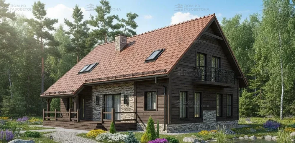 Проект Двухэтажный дом 14 на 13, 172 м2