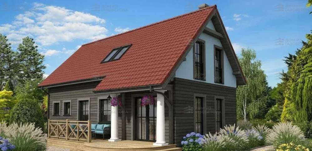 Проект Двухэтажный дом 12 на 7, 103 м2