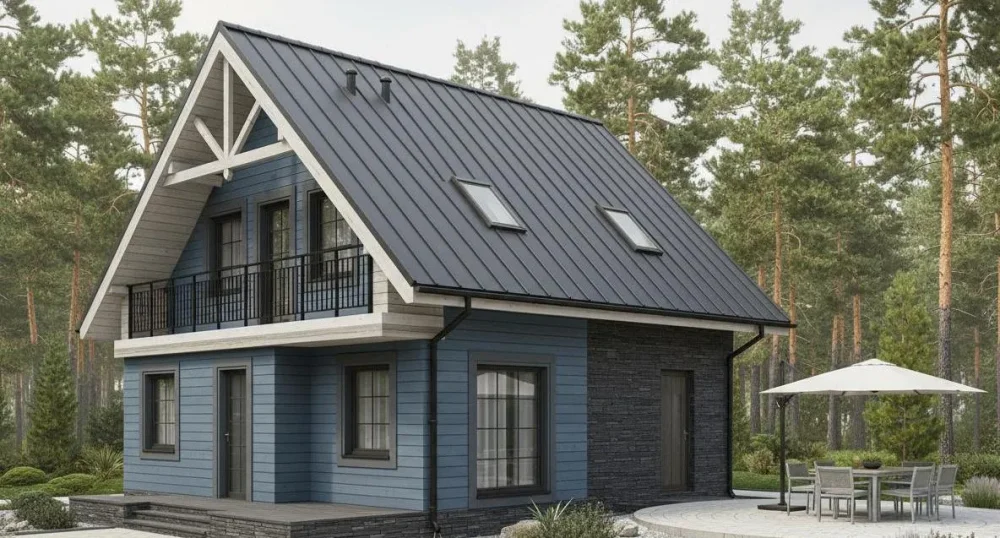 Проект Двухэтажный дом 8 на 12, 102 м2