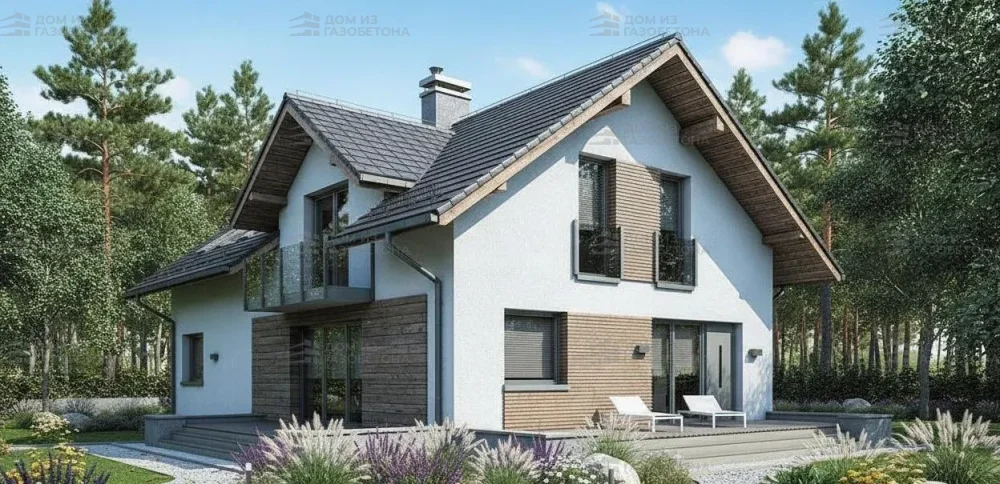 Проект Двухэтажный дом 15 на 10, 197 м2