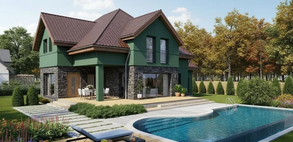 Проект Двухэтажный дом 15 на 16, 223 м2