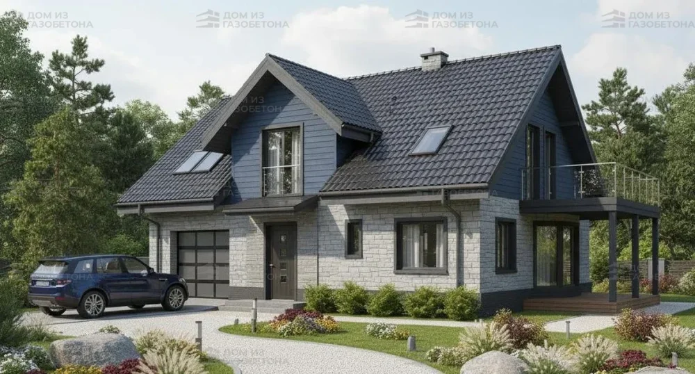 Проект Двухэтажный дом 13 на 9, 145 м2