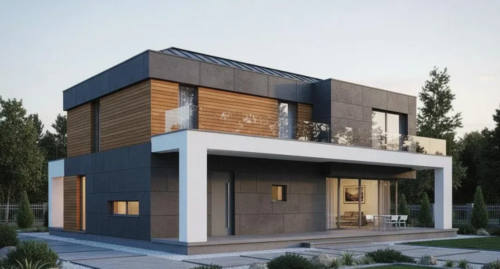 Проект Двухэтажный дом 15 на 15, 192 м2