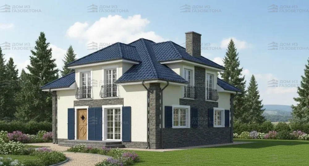 Проект Одноэтажный дом 16 на 9, 98 м2