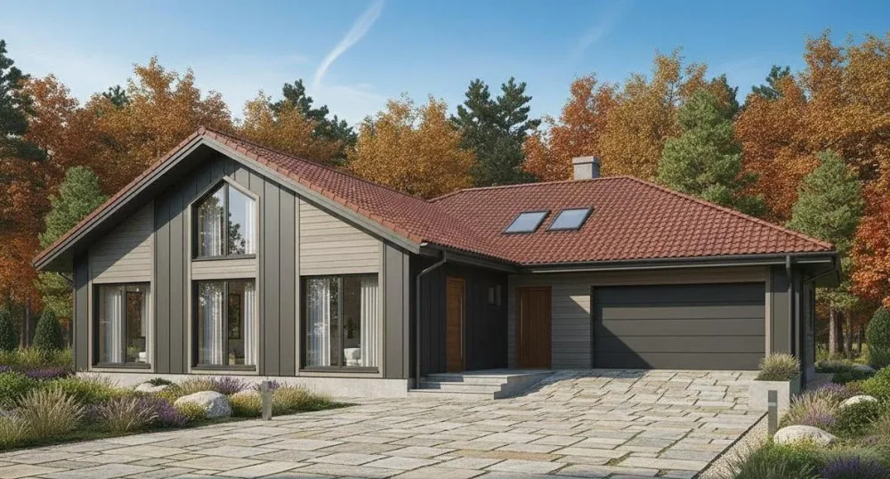 Проект Двухэтажный дом 17 на 19, 232 м2