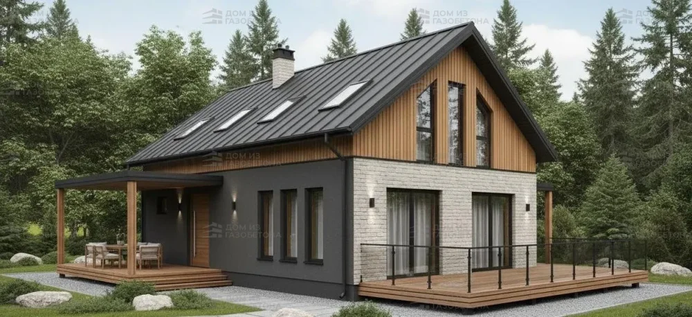 Проект Двухэтажный дом 13 на 10, 140 м2