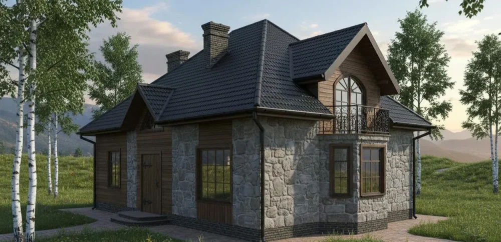 Проект Двухэтажный дом 15 на 9, 199 м2